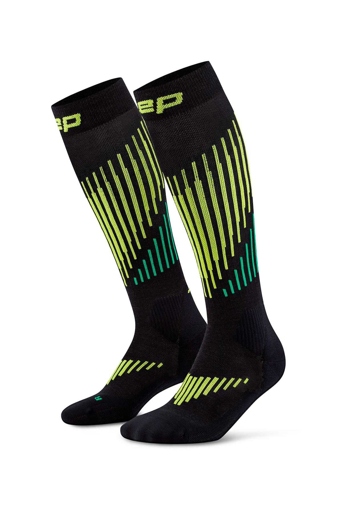 Běžecké podkolenky MERINO 3.0 dámské black/lime