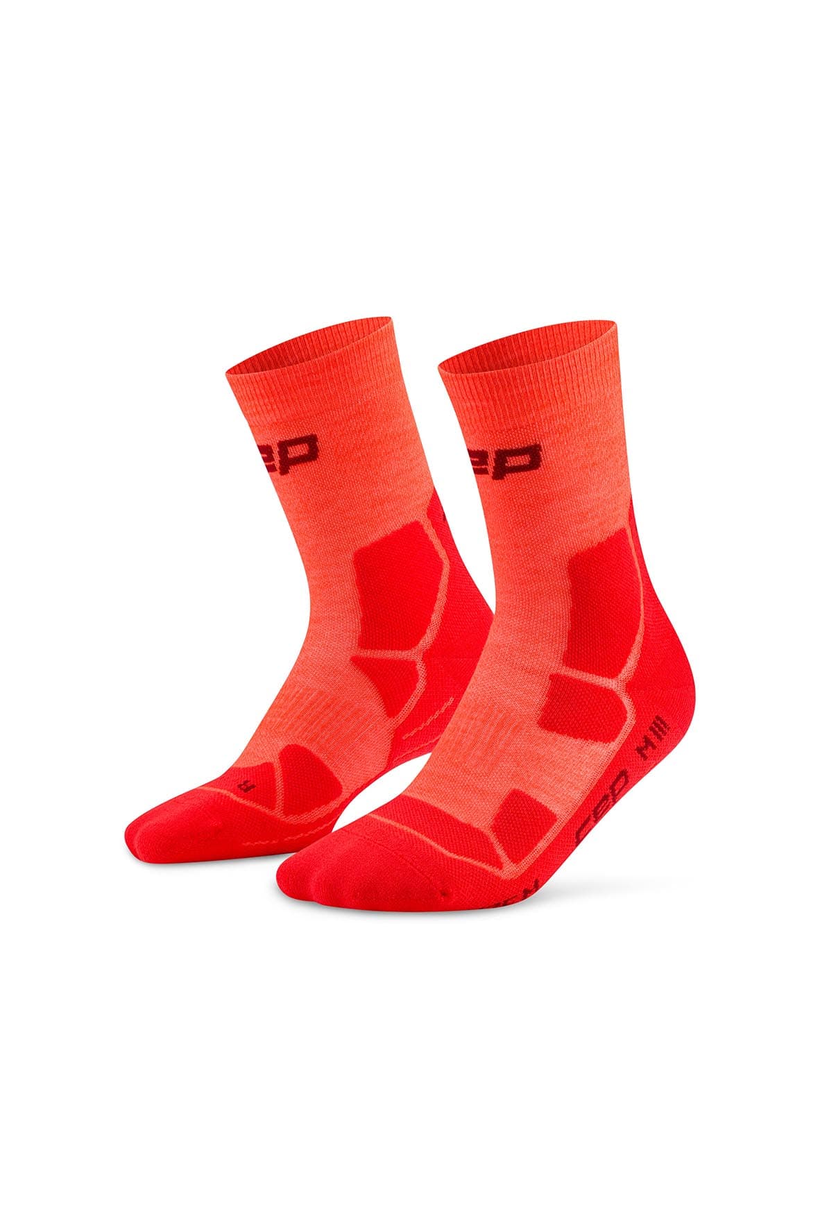 Vysoké outdoorové ponožky MID CUSHION 2.0 dámské neon coral/red
