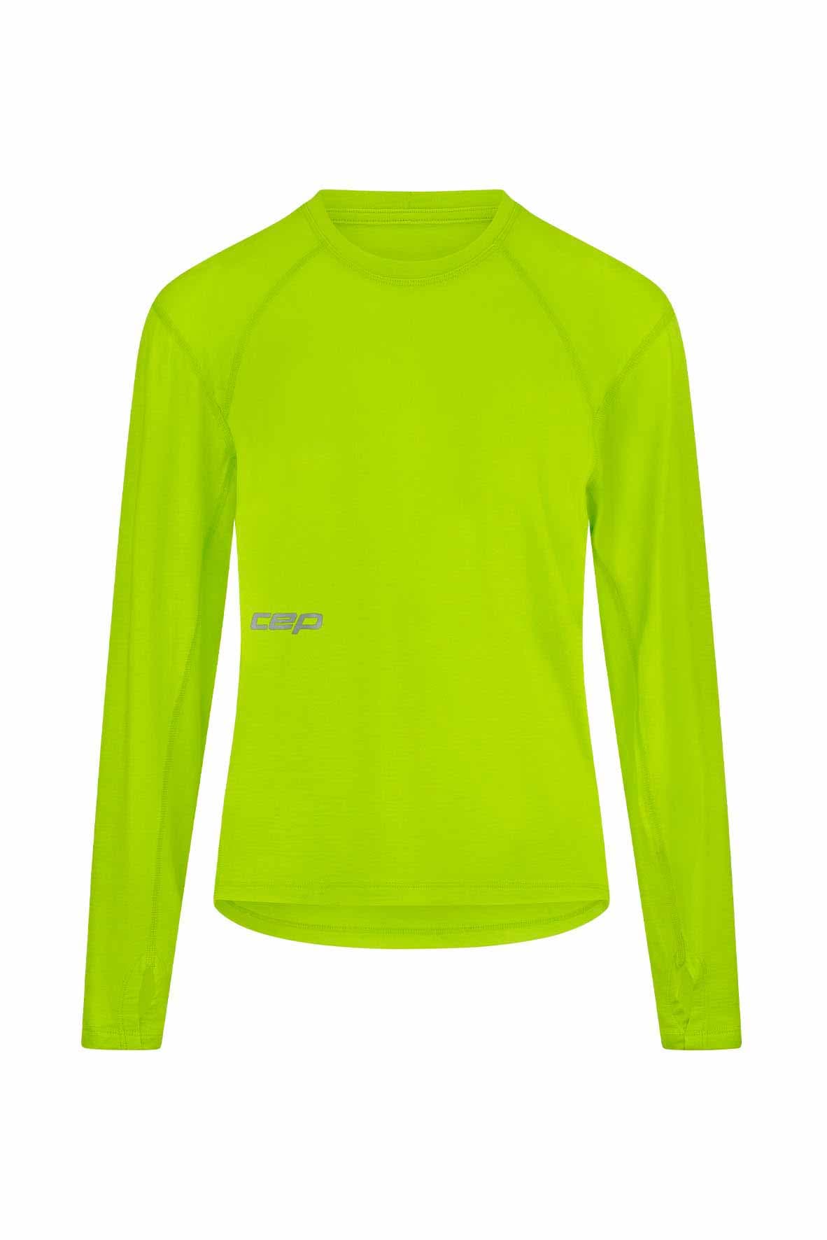 Běžecké tričko MERINO s dlouhým rukávem dámské lime