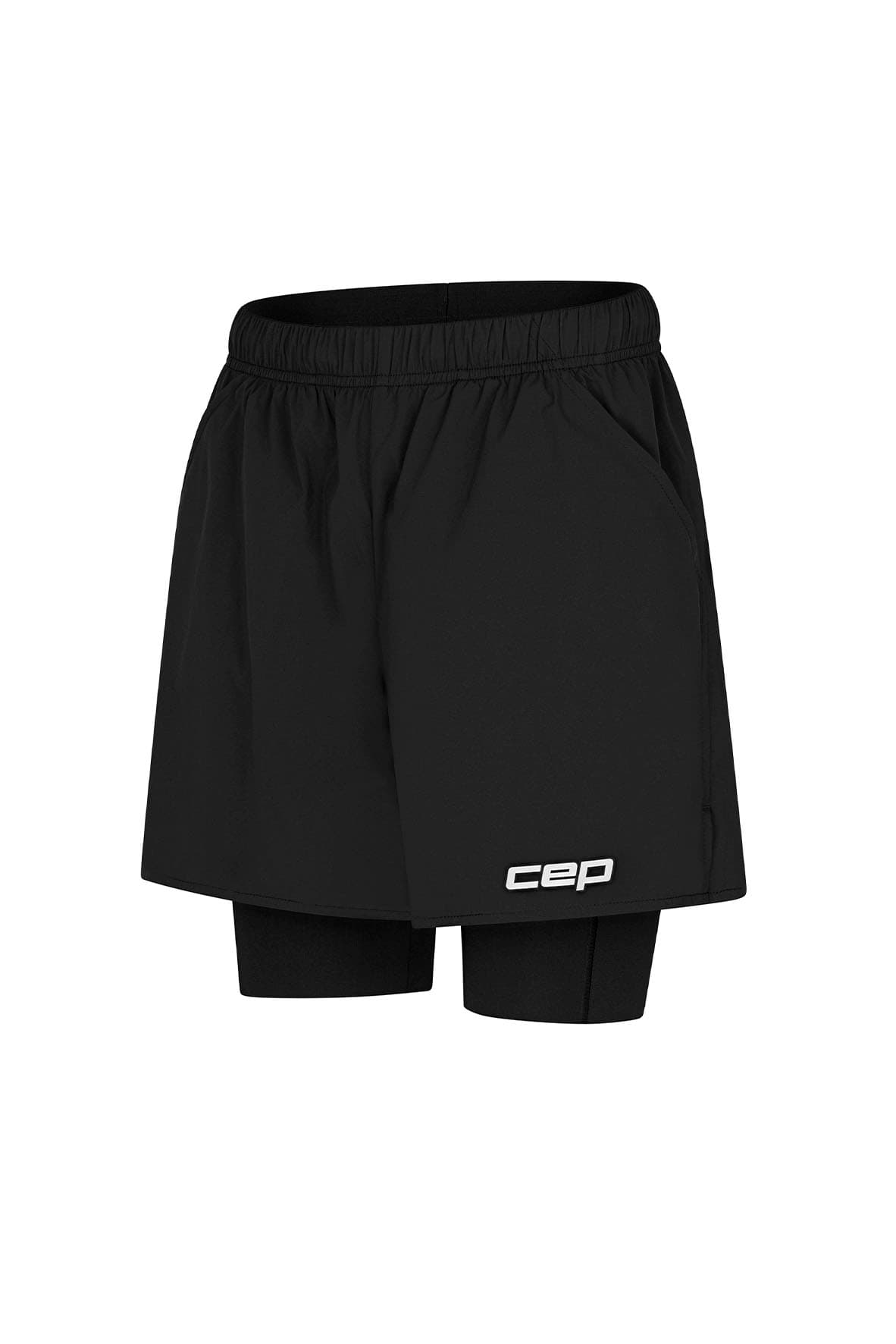 Běžecké šortky 2 v 1 dámské black