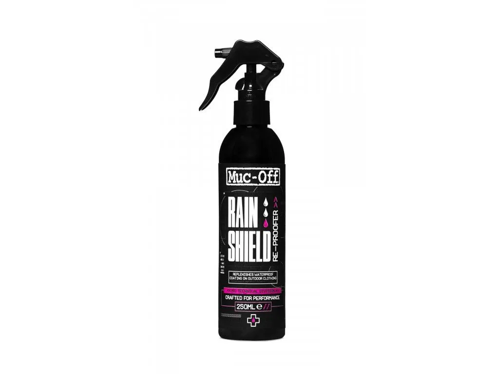 Muc-Off Rain Shield Re-Proofer 250 ml – impregnace na voděodolný textil