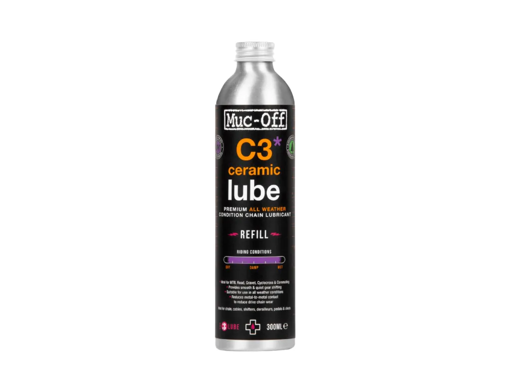 Muc-Off C3 All Weather Lube – mazivo na řetěz s keramikou do všech podmínek, 300 ml