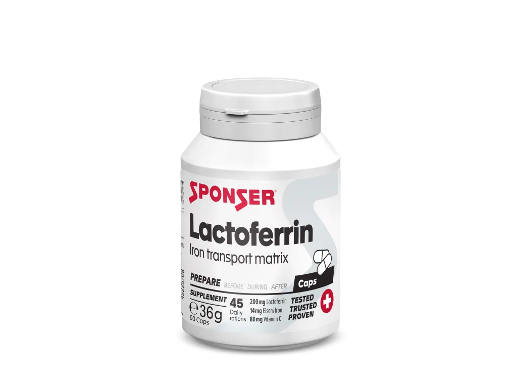 Sponser Lactoferrin 90 kapslí – doplnění železa