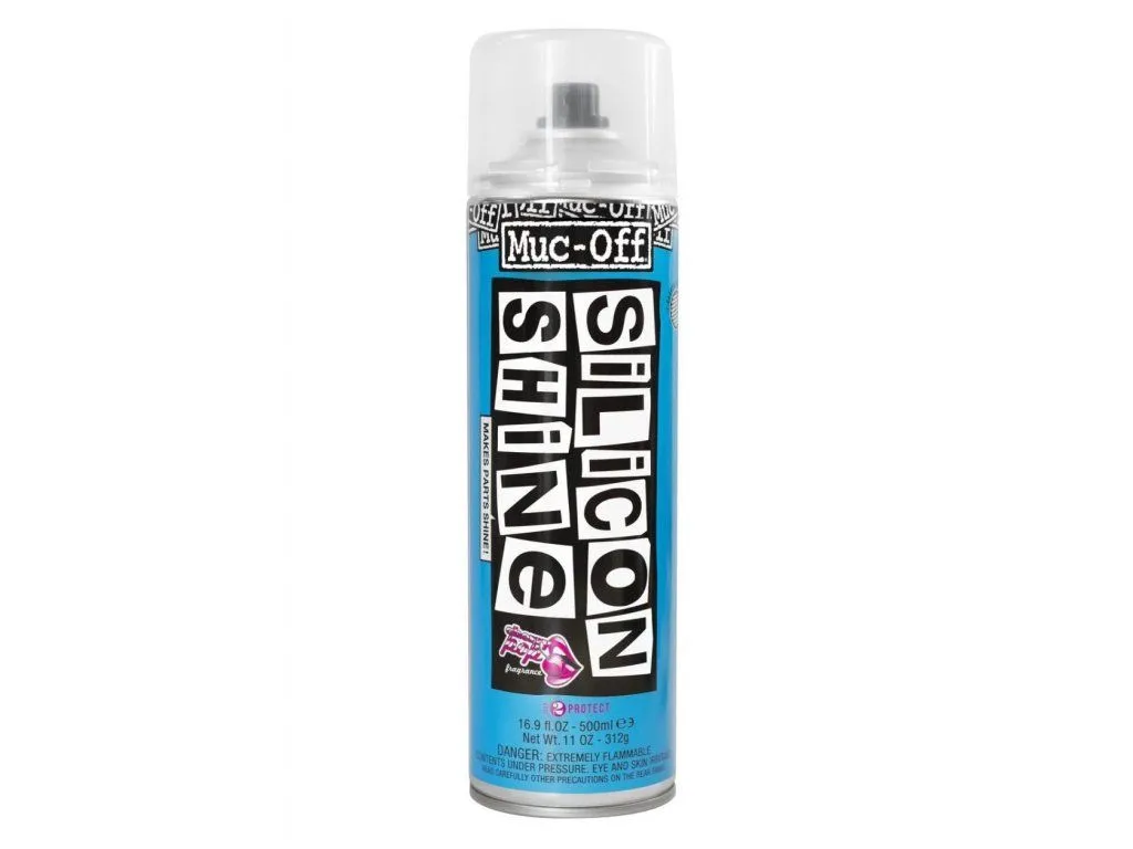 Muc-Off Silicon Shine 500 ml – silikonový sprej pro lesk, obnovení barvy a ochranu