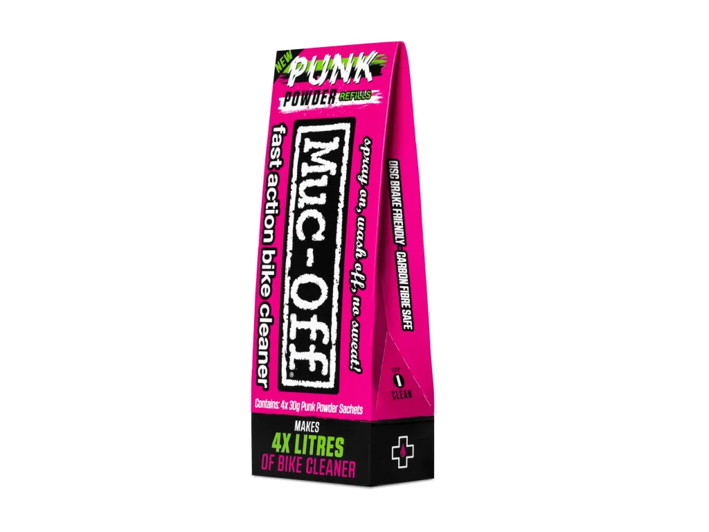 Muc-Off Punk Powder Refills – eko sypký čistič kol, 4ks