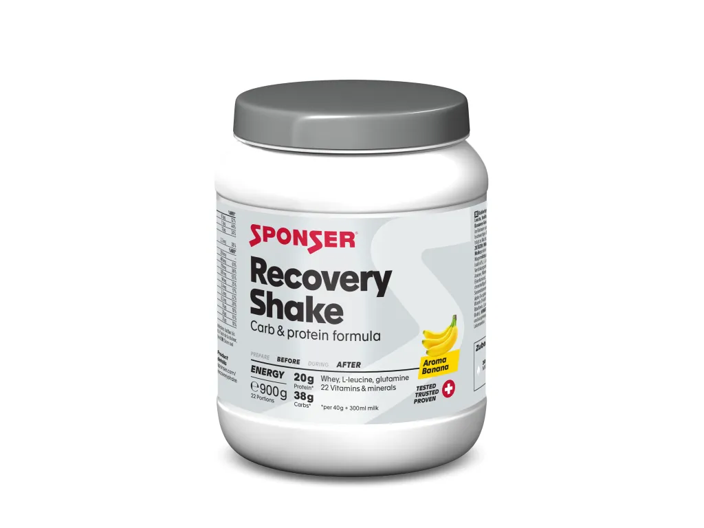 Sponser Recovery Shake 900 g – velmi chutný regenerační koktejl
