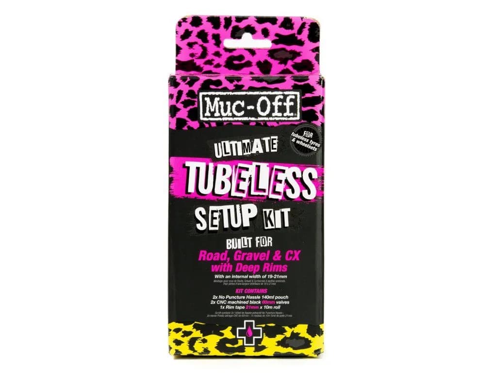 Muc-Off Ultimate Tubeless Setup Kit – sada pro instalaci plášťů (ventilek 60 mm)