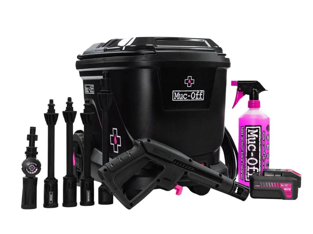 Muc-Off Mobile Pressure Washer Starter Bundle – mobilní myčka na kola a motocykly (startovací sada)