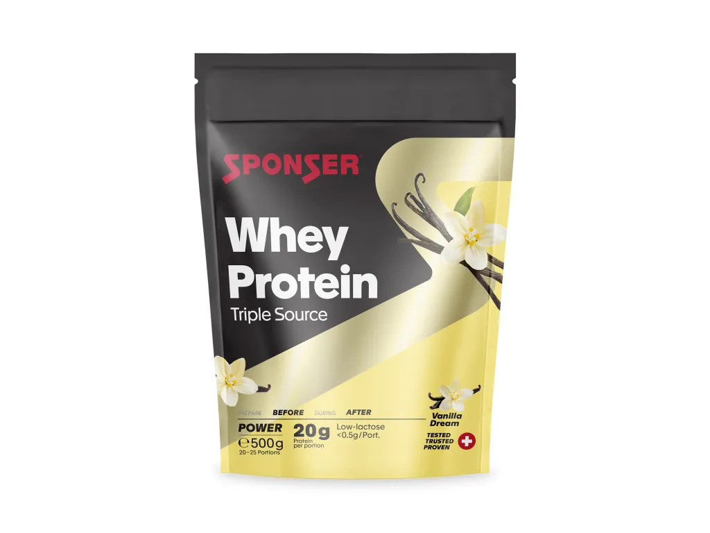 Sponser Whey Triple Source Protein 500 g – syrovátkový proteinový nápoj