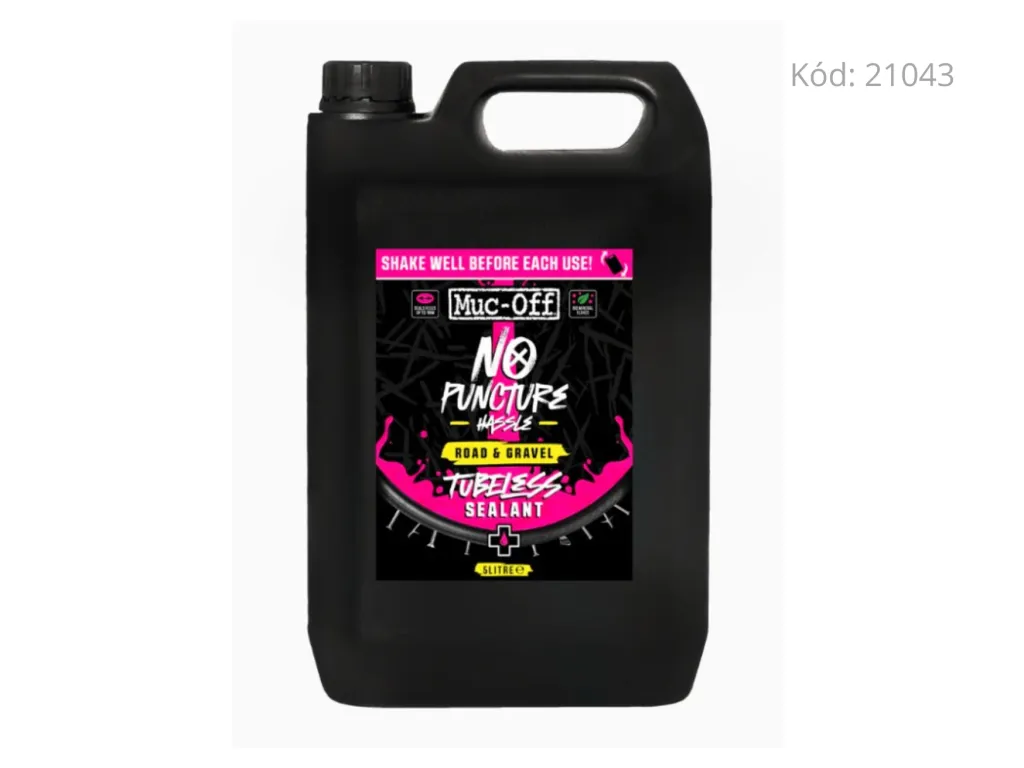 Muc-Off No Puncture Hassle Road & Gravel Sealant – těsnící tmel pro bezdušová kola, 5 L