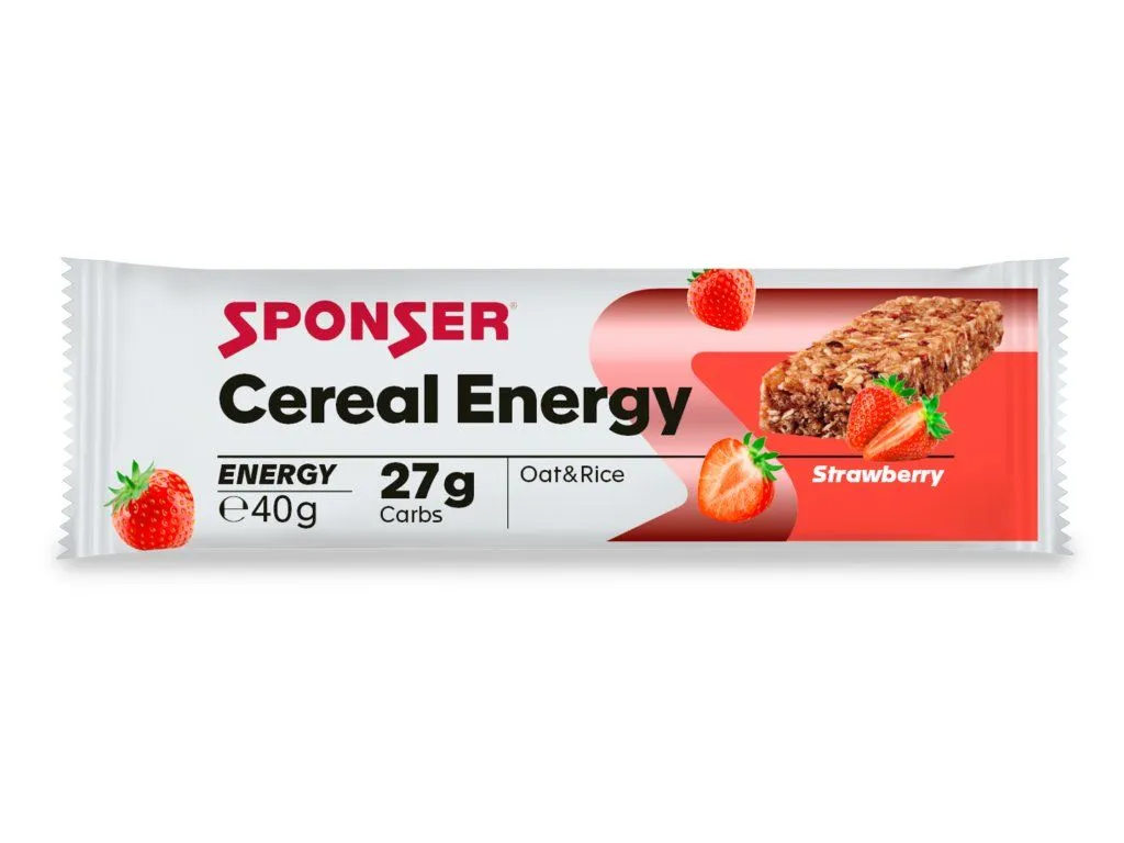 Sponser Cereal Energy Bar Strawberry 40 g – jahodová cereální tyčinka