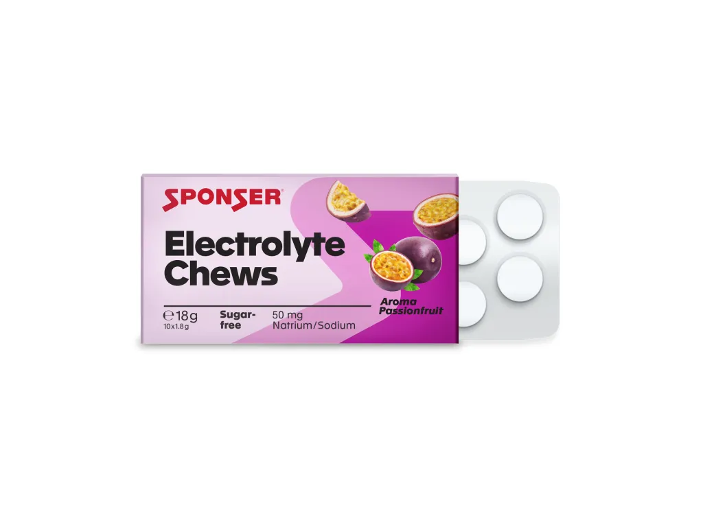 Sponser Electrolyte Chews (10 ks à 1,8 g) – elektrolytové rozpustné pastilky s ovocnou příchutí