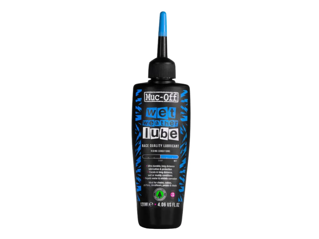 Muc-Off Bio Wet Lube – mazivo na řetěz do mokra, 120 ml