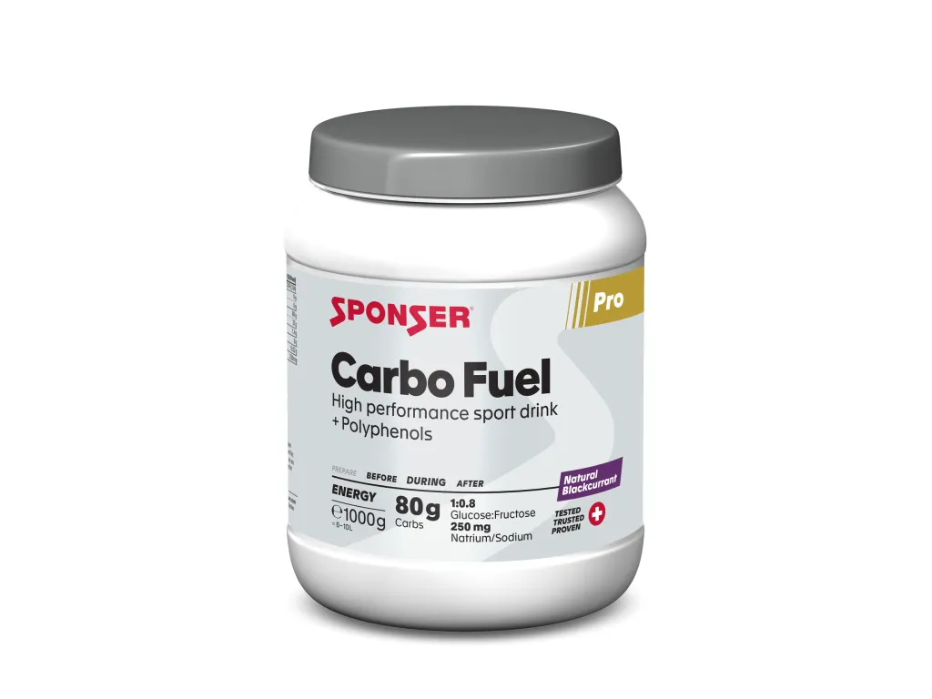 Sponser Carbo Fuel – sacharidový nápoj s polyfenoly bez příchutě, 1000 g