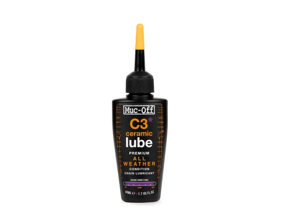 Muc-Off C3 All Weather Lube – mazivo na řetěz s keramikou do všech podmínek, 50 ml